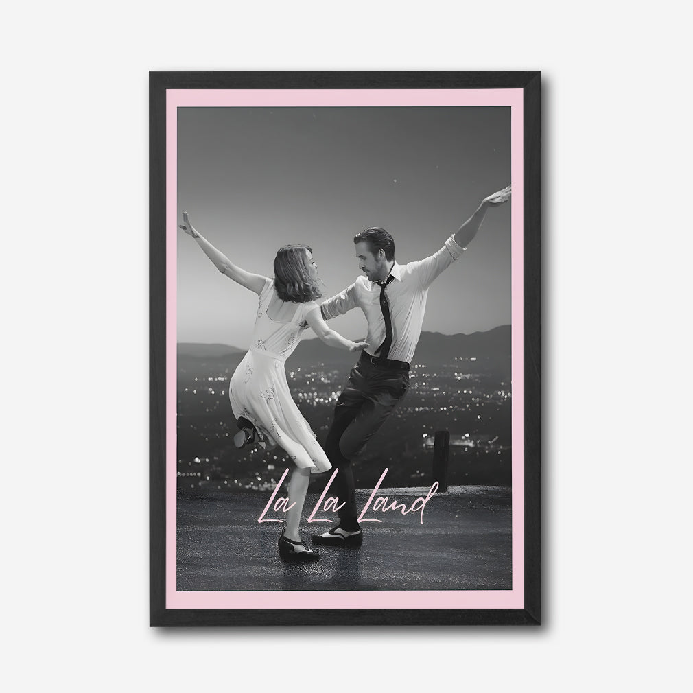 La La Land Canvas Wall Art, Black and White Dance Scene, Romantic Movie Poster Print, Modern Home Decor, Art Gift for Movie Lovers