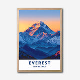 Everest Himalayas Canvas Wall Art, Mountain Sunset Modern Decor, Vibrant Landscape Artwork, Framed Ready to Hang