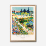 Vincent Van Gogh Canvas Wall Art, Gardens at Arles Print, Impressionist Landscape Artwork, Vibrant Fine Art Reproduction, Framed Ready to Hang Decoration
