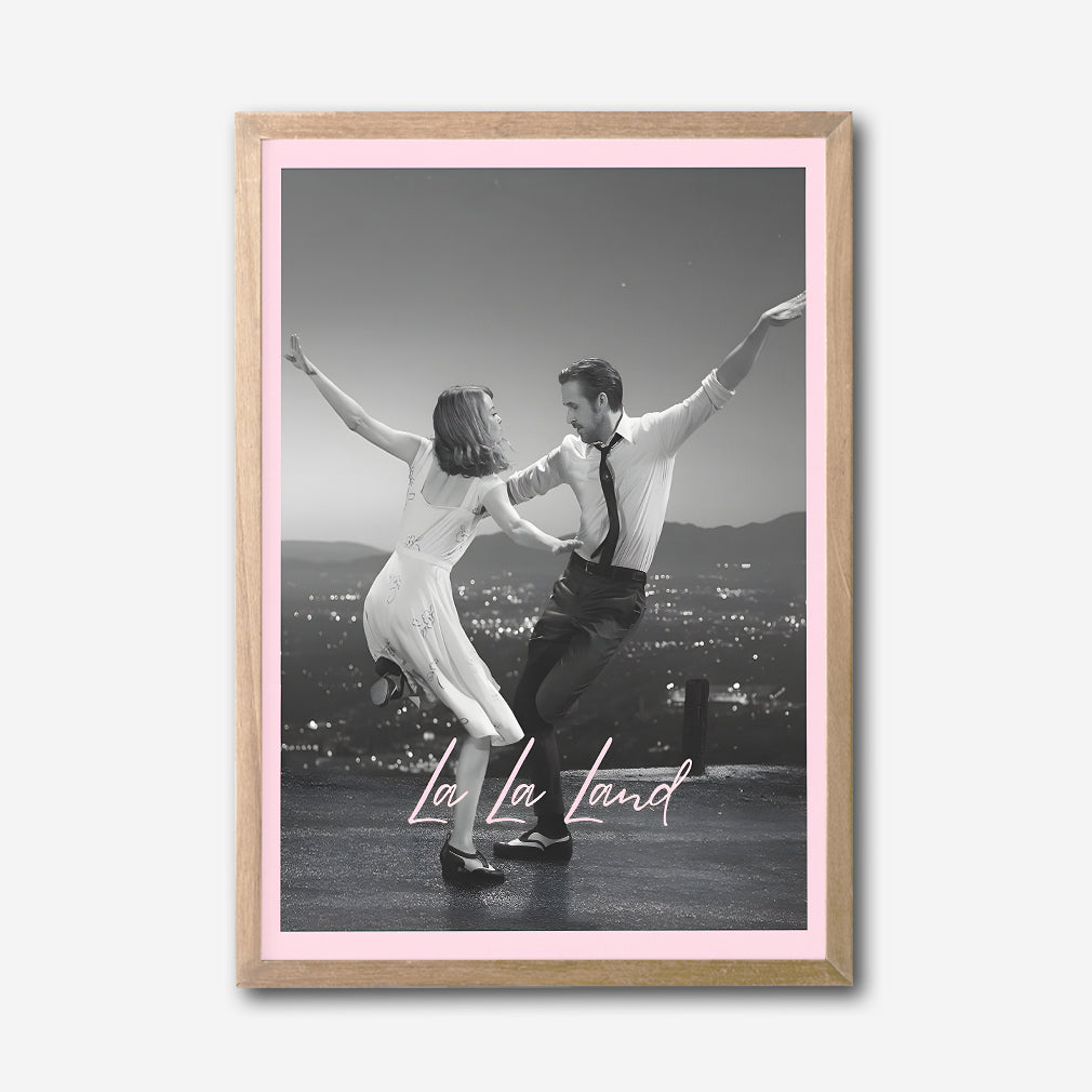 La La Land Canvas Wall Art, Black and White Dance Scene, Romantic Movie Poster Print, Modern Home Decor, Art Gift for Movie Lovers