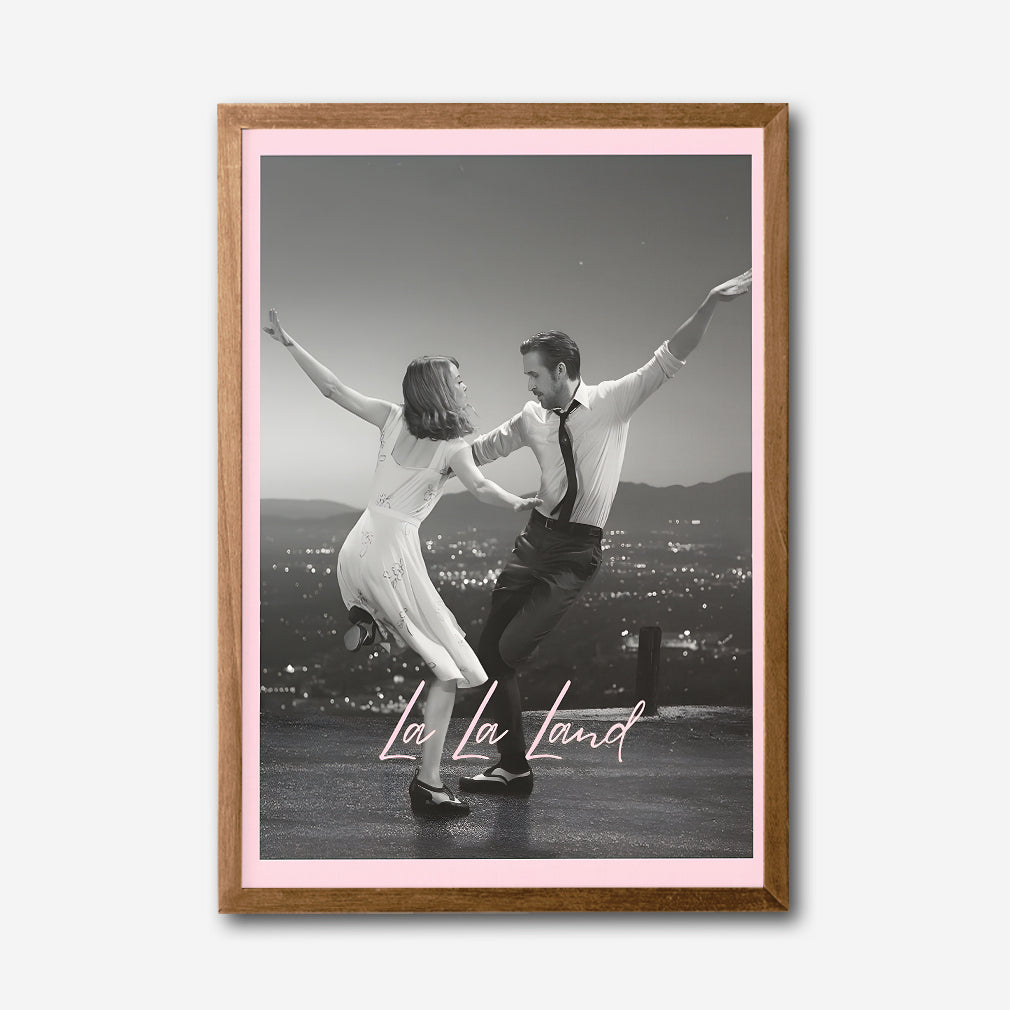 La La Land Canvas Wall Art, Black and White Dance Scene, Romantic Movie Poster Print, Modern Home Decor, Art Gift for Movie Lovers