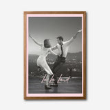 La La Land Canvas Wall Art, Black and White Dance Scene, Romantic Movie Poster Print, Modern Home Decor, Art Gift for Movie Lovers