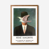 Surrealist Rene Magritte Canvas Wall Art, The Son of Man Inspired Art Print, Modern Decorative Painting, Museum Quality Canvas Wall Art, Artistic Home Decor