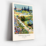 Vincent Van Gogh Canvas Wall Art, Gardens at Arles Print, Impressionist Landscape Artwork, Vibrant Fine Art Reproduction, Framed Ready to Hang Decoration