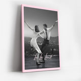 La La Land Canvas Wall Art, Black and White Dance Scene, Romantic Movie Poster Print, Modern Home Decor, Art Gift for Movie Lovers