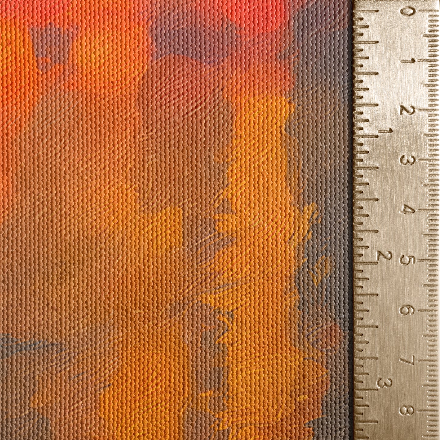 Romantic Couple Under Red Umbrella Canvas Wall Art, City Lights Abstract Painting, Modern Home Decor, Framed Artwork for Living Room or Bedroom