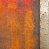 Romantic Couple Under Red Umbrella Canvas Wall Art, City Lights Abstract Painting, Modern Home Decor, Framed Artwork for Living Room or Bedroom