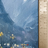 Paris Romance at Night Canvas Wall Art, Eiffel Tower Cityscape Painting, Impressionist Couple Under Streetlights, Modern Home Decor