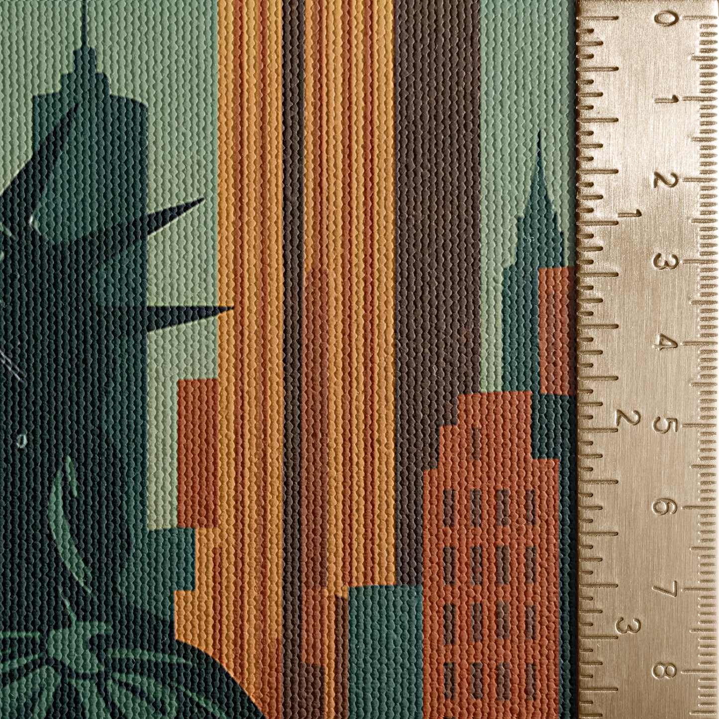 New York Skyline Canvas Wall Art, Statue of Liberty Wall Decor, Retro Cityscape Artwork, Modern Urban Home Accent
