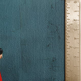 Girl and Cat Minimalist Canvas Wall Art, Whimsical Blue Abstract Painting, Modern Home Decor, Framed Canvas Wall Art, Unique Gift for Cat Lovers