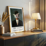 Surrealist Rene Magritte Canvas Wall Art, The Son of Man Inspired Art Print, Modern Decorative Painting, Museum Quality Canvas Wall Art, Artistic Home Decor