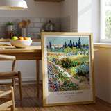 Vincent Van Gogh Canvas Wall Art, Gardens at Arles Print, Impressionist Landscape Artwork, Vibrant Fine Art Reproduction, Framed Ready to Hang Decoration