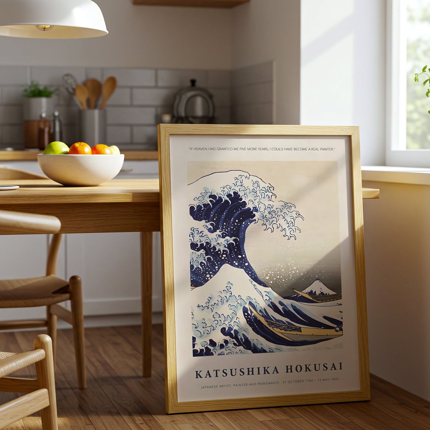 The Great Wave Off Kanagawa Canvas Wall Art, Katsushika Hokusai Japanese Fine Art Print, Famous Ocean Wave Artwork, Framed Modern Home Decor