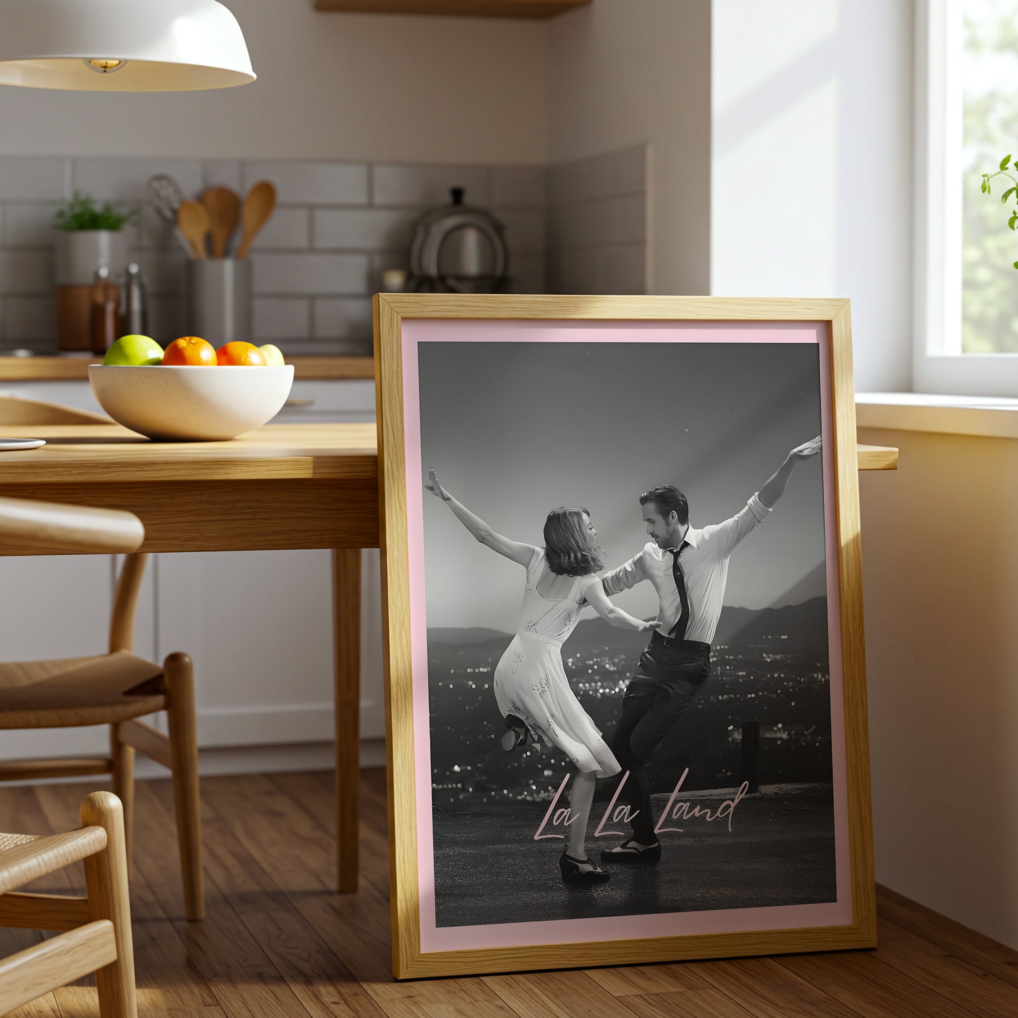 La La Land Canvas Wall Art, Black and White Dance Scene, Romantic Movie Poster Print, Modern Home Decor, Art Gift for Movie Lovers