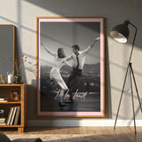 La La Land Canvas Wall Art, Black and White Dance Scene, Romantic Movie Poster Print, Modern Home Decor, Art Gift for Movie Lovers