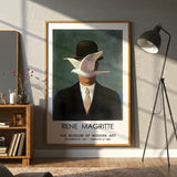 Surrealist Rene Magritte Canvas Wall Art, The Son of Man Inspired Art Print, Modern Decorative Painting, Museum Quality Canvas Wall Art, Artistic Home Decor