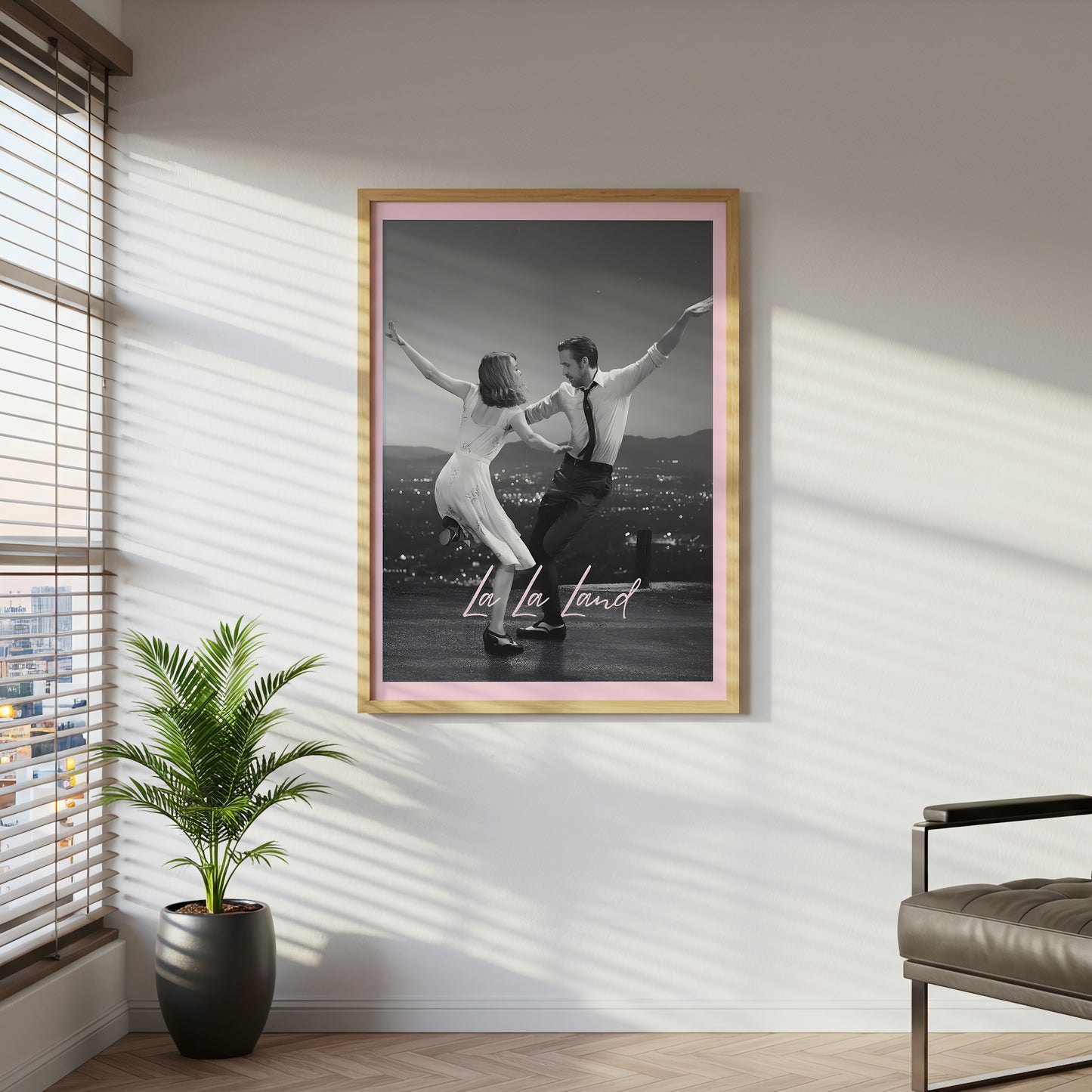 La La Land Canvas Wall Art, Black and White Dance Scene, Romantic Movie Poster Print, Modern Home Decor, Art Gift for Movie Lovers