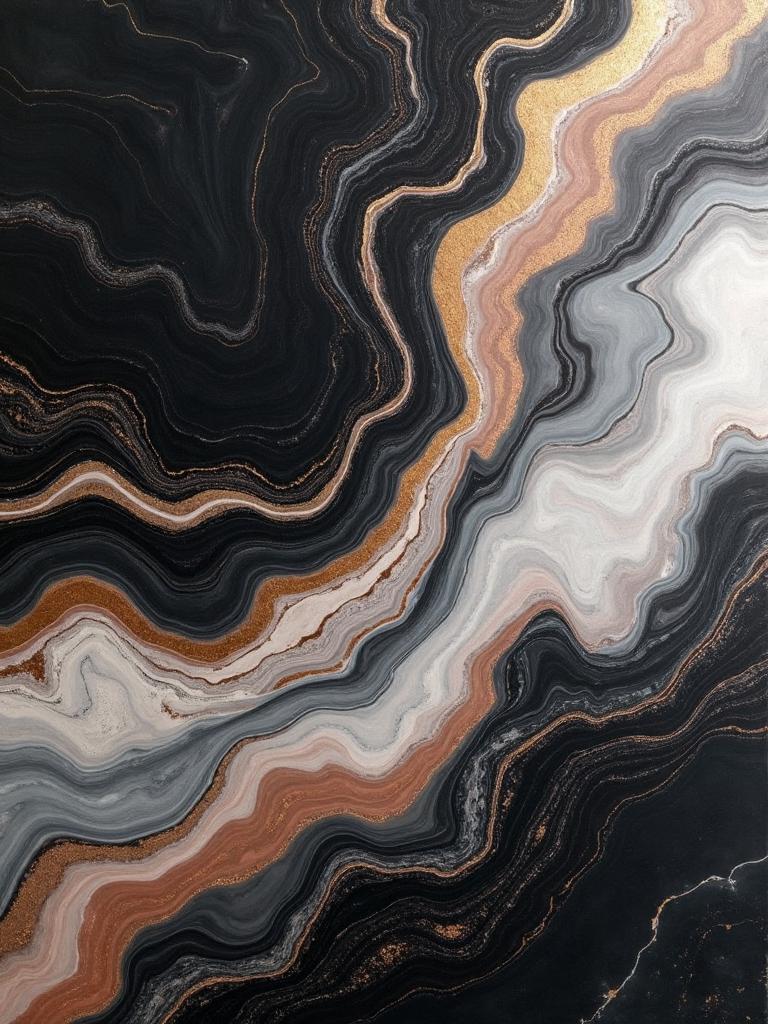 Abstract Marble Swirl Canvas Wall Art